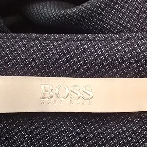 BOSS Hugo Boss Virgin Wool Elastane Business Blue Women's Dress Pants 10 - Picture 3 of 5